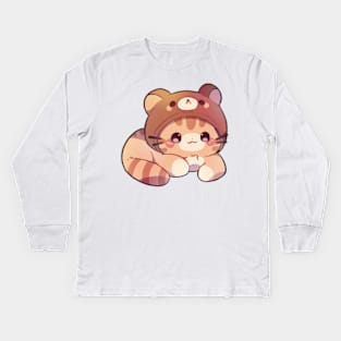 Teddy hat Kitty Kids Long Sleeve T-Shirt